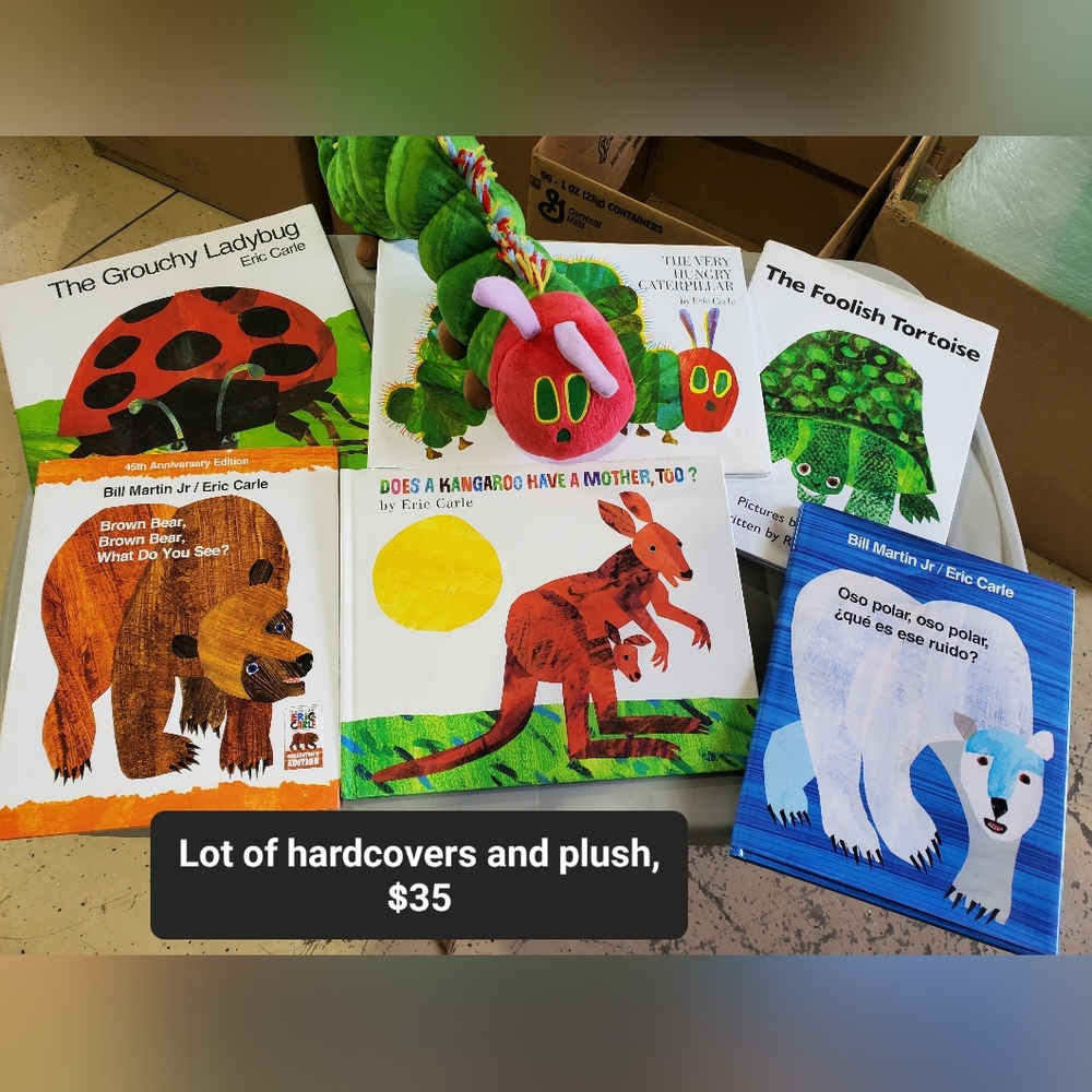 Lot of Children's hardcover books and plush